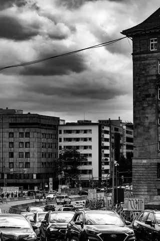 Verkehr und Baustelle