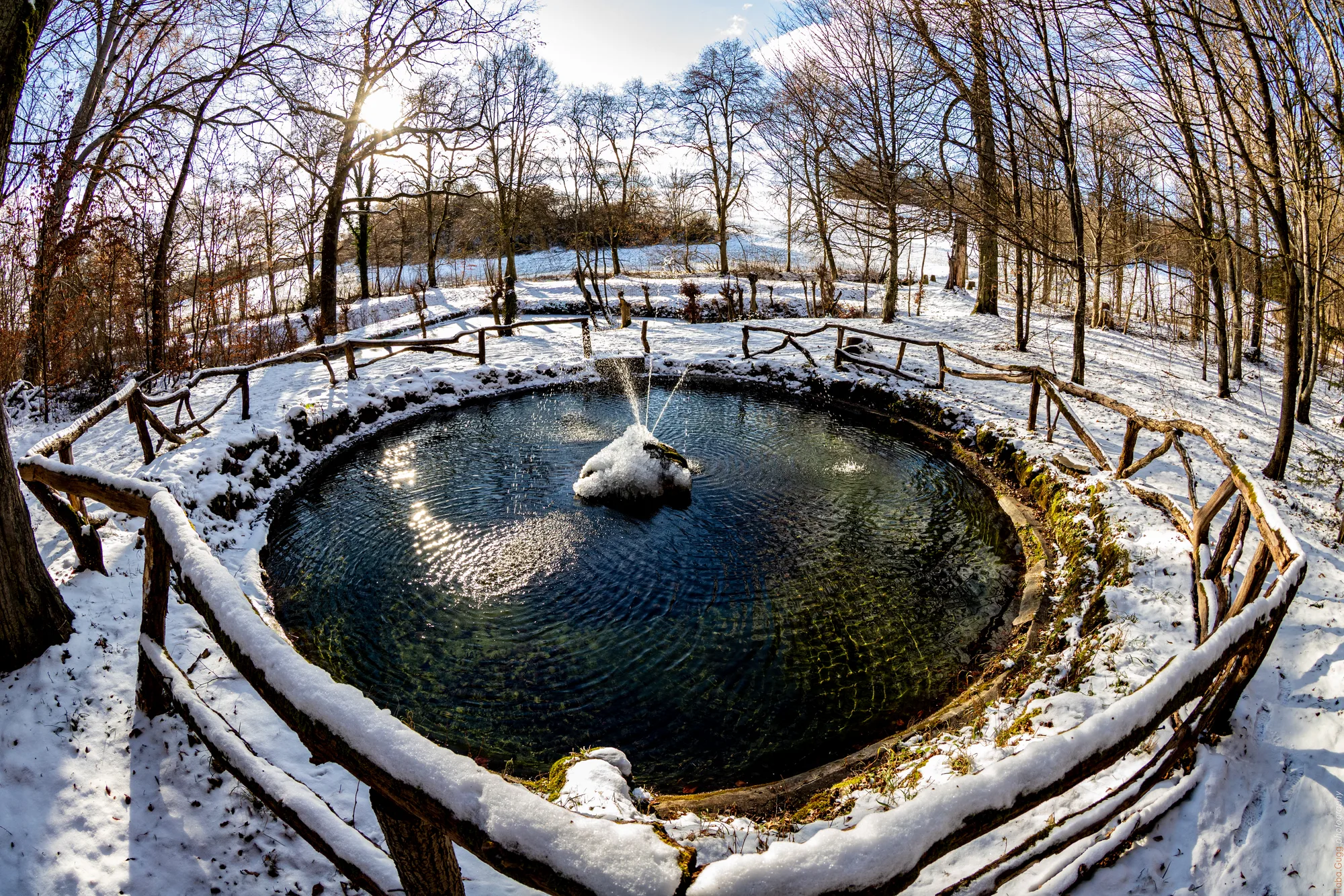 Karlsbrunnen im Winter